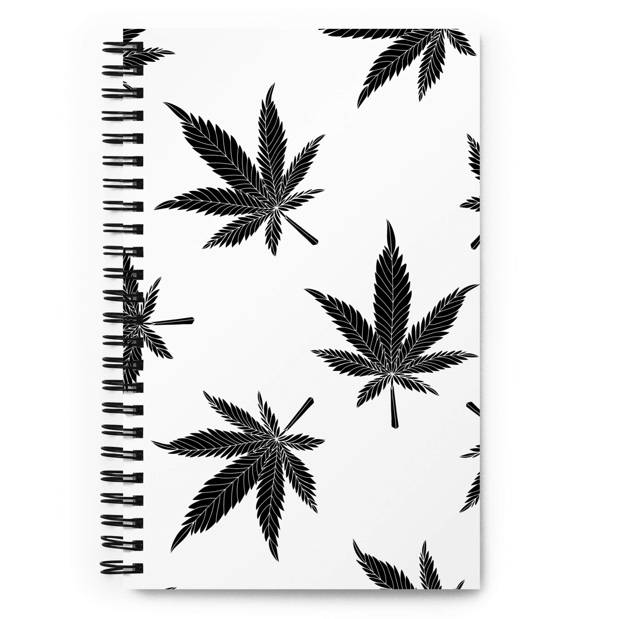 BW Leaf Spiral Notebook
